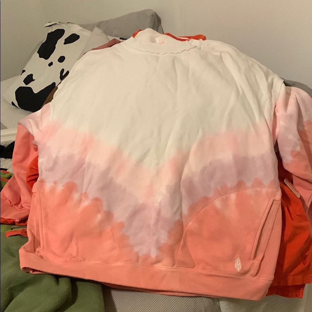 Pink and White Tie-Dye Sweatshirt